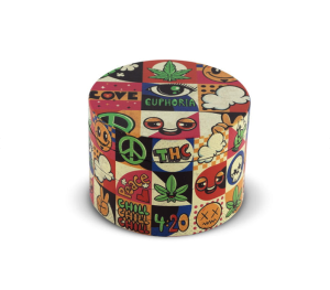 Grinder Euphoria Groovy - młynek do suszu - 4-częściowy 63 mm
