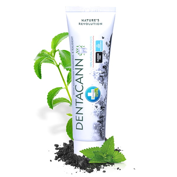 Конопляная зубная паста Annabis DentaCann, с активированным углём, отбеливающая, без фтора, 100 г